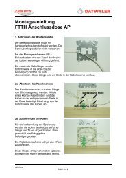 FTTH Anschlussdose AP