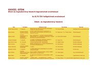 XXVIII. OTDK eredmÃ©nyei (2007) - ELTE Ãllam- Ã©s JogtudomÃ¡nyi Kar