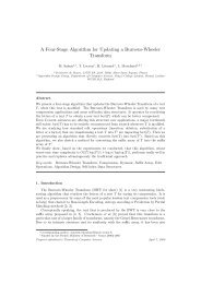 A Four-Stage Algorithm for Updating a Burrows-Wheeler ... - LIFL