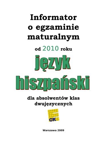 Informator o egzaminie maturalnym