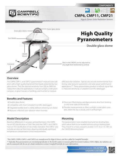 CMP3 Solar Radiation Sensor Brochure - Campbell Scientific Australia