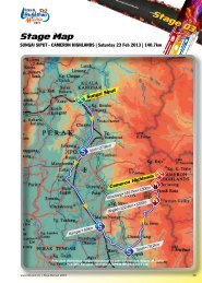 stage 3 race manual - Le Tour de Langkawi 2013