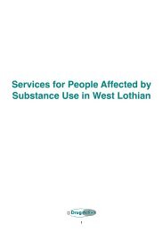 Services for People Affected by Substance Use in West Lothian