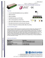 USPTL4-2, USPTL4-4 - Datasheet - USB to 2 or 4 ... - B&B Electronics