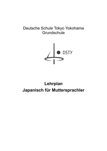 Japanisch fÃ¼r Muttersprachler - Deutsche Schule Tokyo Yokohama