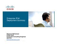 Enterprise IPv6 Deployment Summary