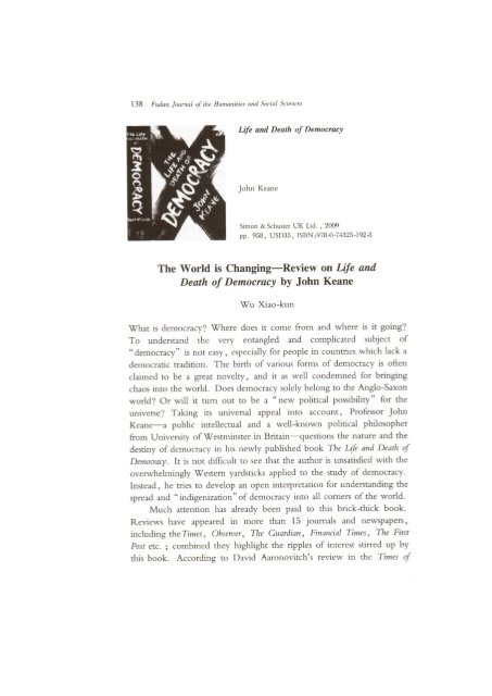 Scanned PDF copy here - The Life And Death Of Democracy