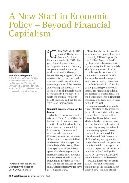 The Ethics of Capitalism - Social Europe Journal