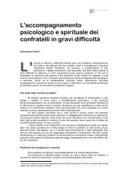 L'accompagnamento psicologico e spirituale dei confratelli in gravi ...