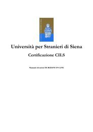 UniversitÃ  per Stranieri di Siena Certificazione CILS