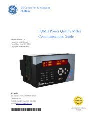 PQMII Power Quality Meter Communications ... - GE Digital Energy