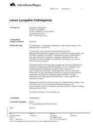 Lärare Ljungskile Folkhögskola