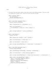 COMP 132 Practice Midterm Exam I Solution 75 points name: 1. (12 ...