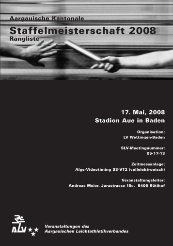 Aargauische Kantonale Staffelmeisterschaft Baden - LA Villmergen
