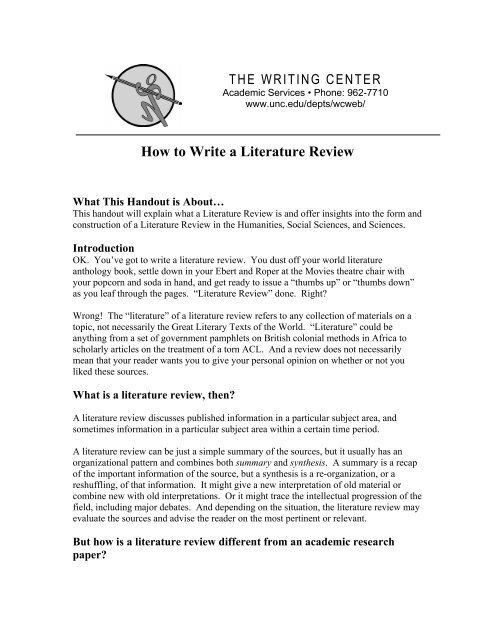 literature review in a research paper