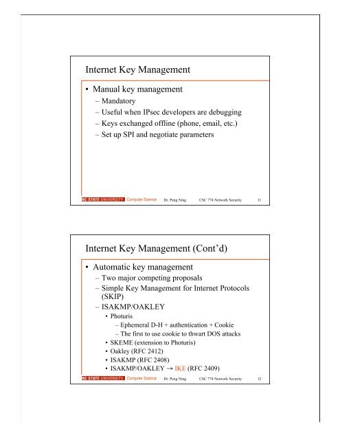 CSC 774 -- Network Security - Dr. Peng Ning