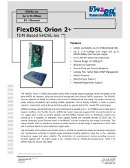 Orion2+ Brochure - FlexDSL Telecommunications AG, Switzerland