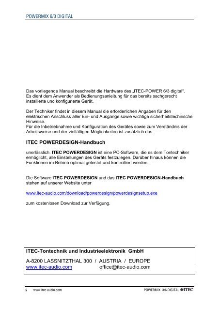 PowerMix 6/3 digital - Itec