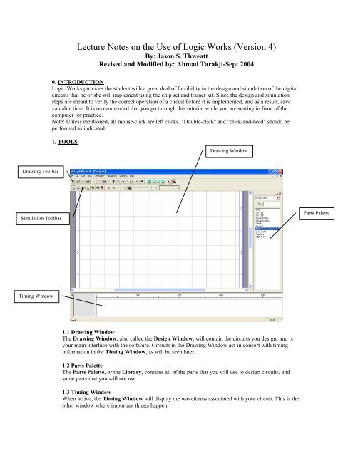 Lecture Notes on the Use of Logic Works (Version 4) - Eagle.cs ...