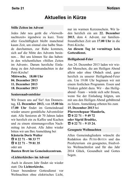 Ausgabe 4/2013 - evangelisch-in-qi.de