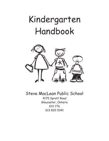 Kindergarten Handbook - Steve Maclean Public School