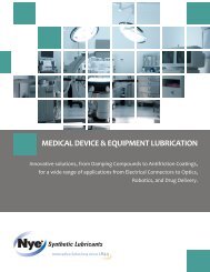 Medical Brochure - Nye Lubricants, Inc.