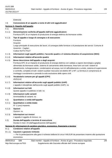 I-Pisa: Lavori di costruzione di centrali elettriche ... - Fornitori - Enel