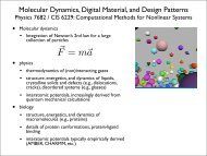 Molecular dynamics, DigitalMaterial, and design patterns