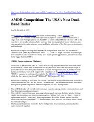 AMDR Competition: The USA's Next Dual- Band Radar