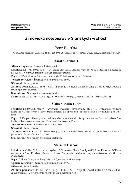 ZimoviskÃ¡ netopierov v SlanskÃ½ch vrchoch