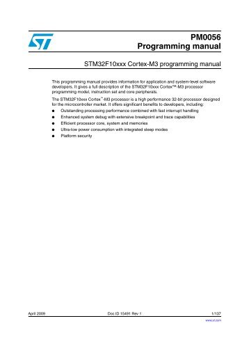 PM0056 Programming manual - index - Free