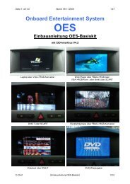 Onboard Entertainment System OES Einbauanleitung OES-Basiskit