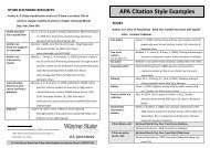 APA Citation Style Examples - Wayne State College