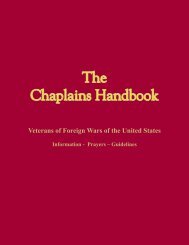 The Chaplains Handbook - Veterans of Foreign Wars