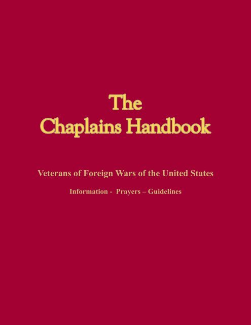 The Chaplains Handbook - Veterans of Foreign Wars