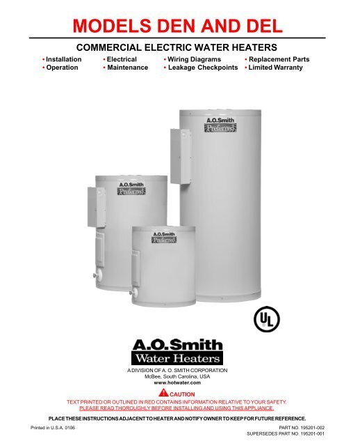 Ao Smith Water Heater Wiring Diagram from img.yumpu.com