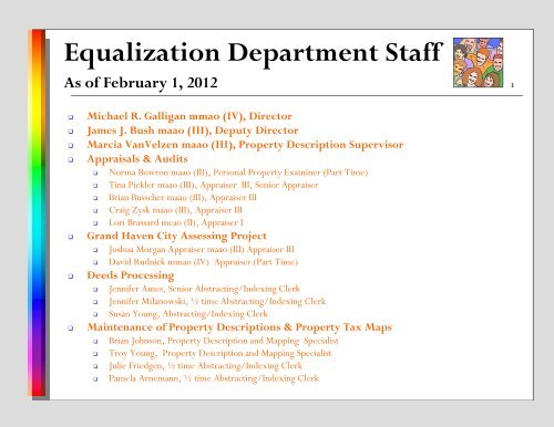 Ottawa County Equalization Department 2011 Annual Report