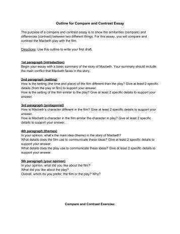 Compare and contrast essay for college students