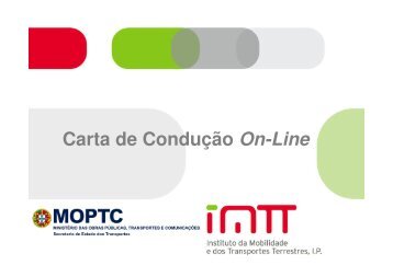 Carta de ConduÃ§Ã£o On-Line - IMTT