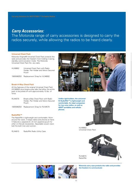 MOTOTRBOâ¢ Accessories Brochure - Motorola Solutions