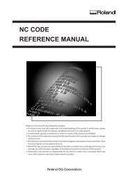 MODELA ProII NC Code Reference Manual - Roland DG