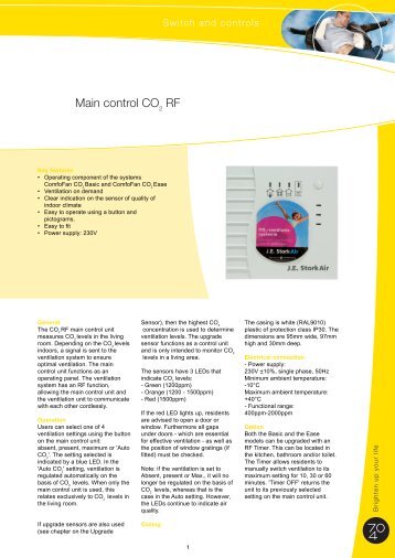 Main control CO2 RF - J.E. StorkAir