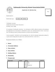 Membership Form - Kathmandu University