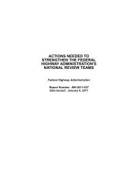 FHWA'S National Review Teams - Office of Inspector General - U.S. ...