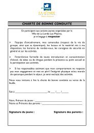 CHARTE DE BONNE CONDUITE - Mairie de La Londe les Maures