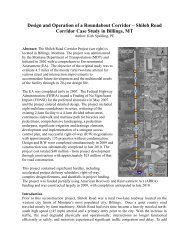 Shiloh Road Corridor Case Study in Billings, MT - ITE Western District