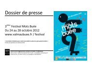 Dossier de Presse â Mots BuÃ©e 2012 - AgglomÃ©ration de Marne-la ...