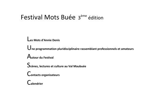 Dossier de Presse â Mots BuÃ©e 2012 - AgglomÃ©ration de Marne-la ...