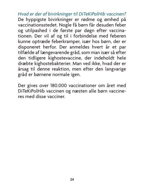 bÃƒÂ¸rnevaccinationsprogrammet i danmark - Sundhedsstyrelsen