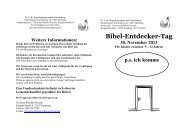 Bibel-Entdecker-Tag - Ev.-Luth. Bugenhagengemeinde Nettelnburg